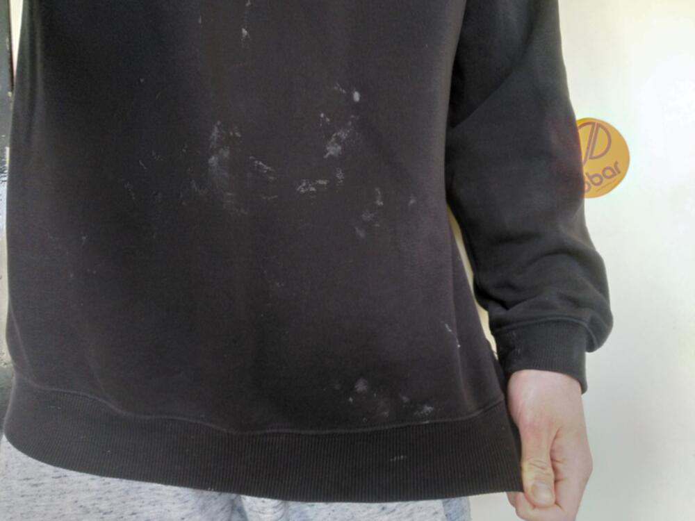 sweater with silicone stains that won't wash off